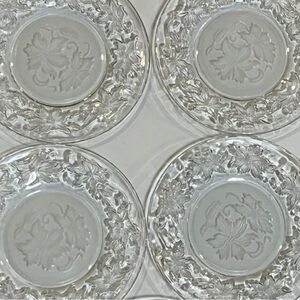 Set of 4 PRINCESS HOUSE Fantasia 8 inch Crystal Lunch Plates